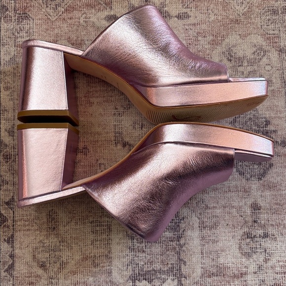 Reformation Mia Platform Sandal Pink Pearl Size 10 - Picture 5 of 15